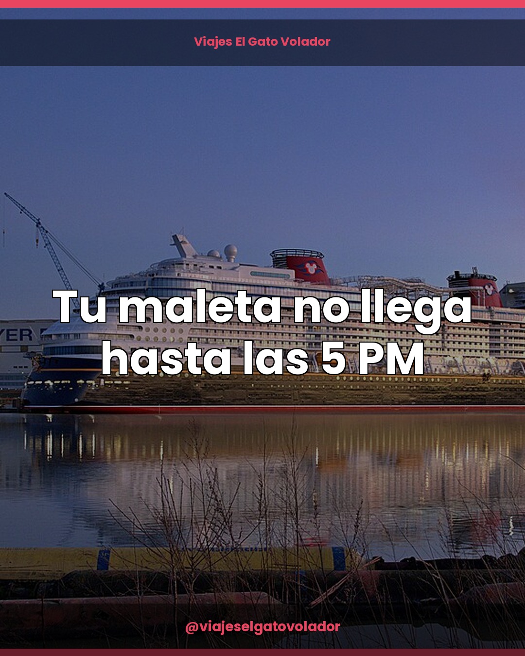 Tu maleta no llega hasta las 5 PM