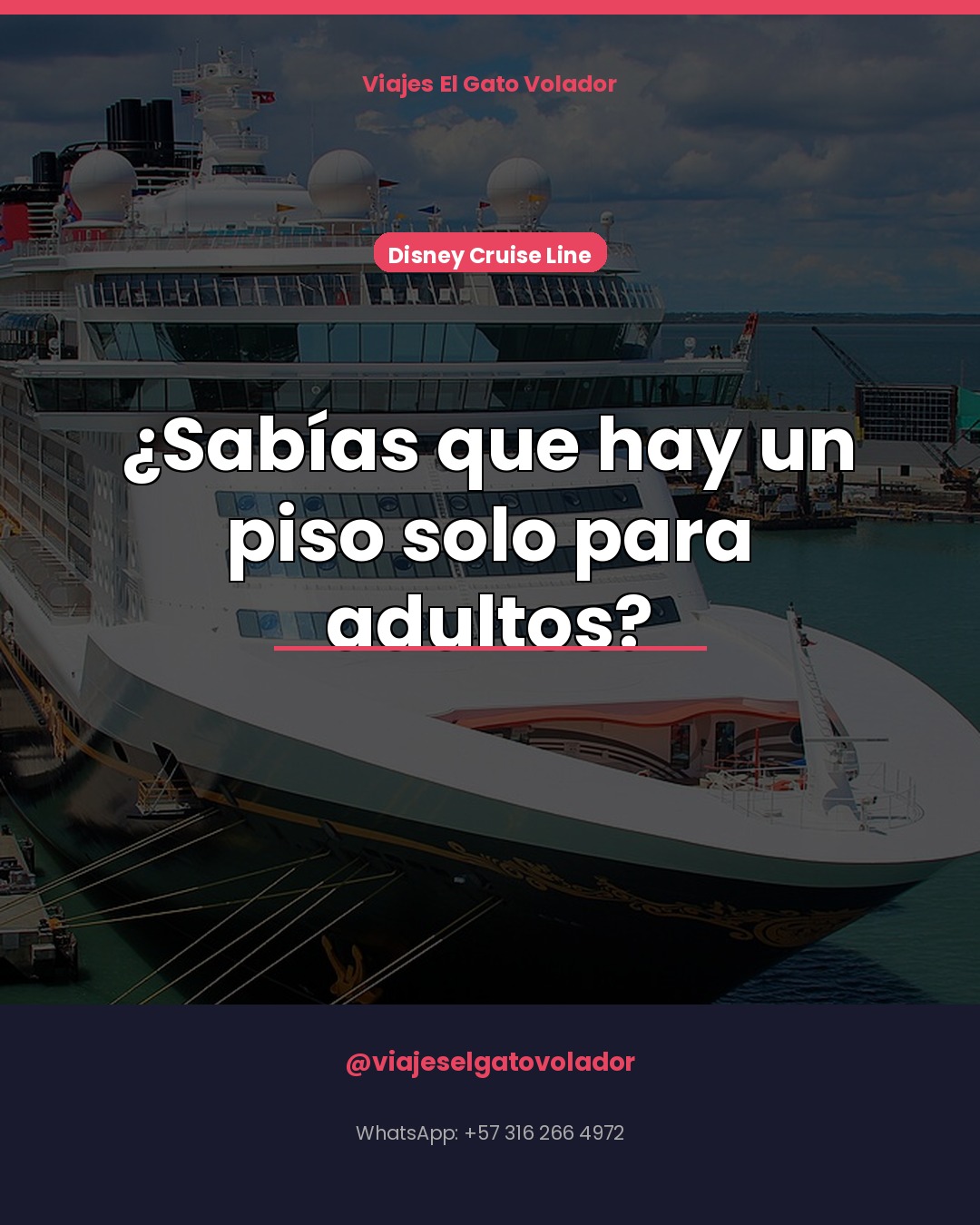 Las zonas de Disney Cruise Line que solo pueden usar los adultos