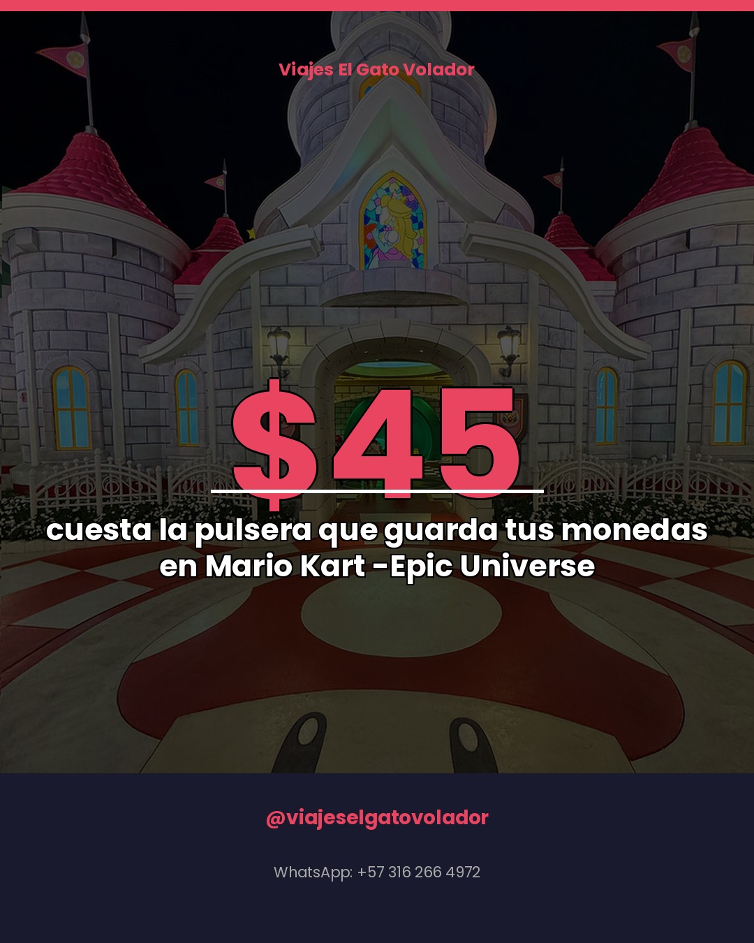 $45 por guardar tus monedas en Mario Kart (Epic Universe)